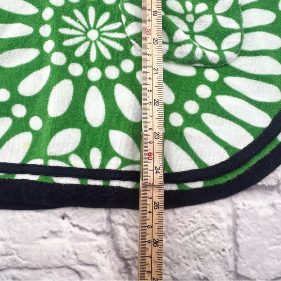 Tory Burch Green and White French Terry Hooded Top Large Long Sleeve Pullover - Picture 7 of 8